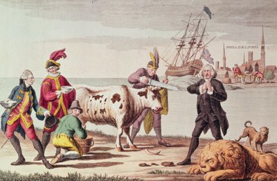 Indian Cutting the Horns of a Cow by American School